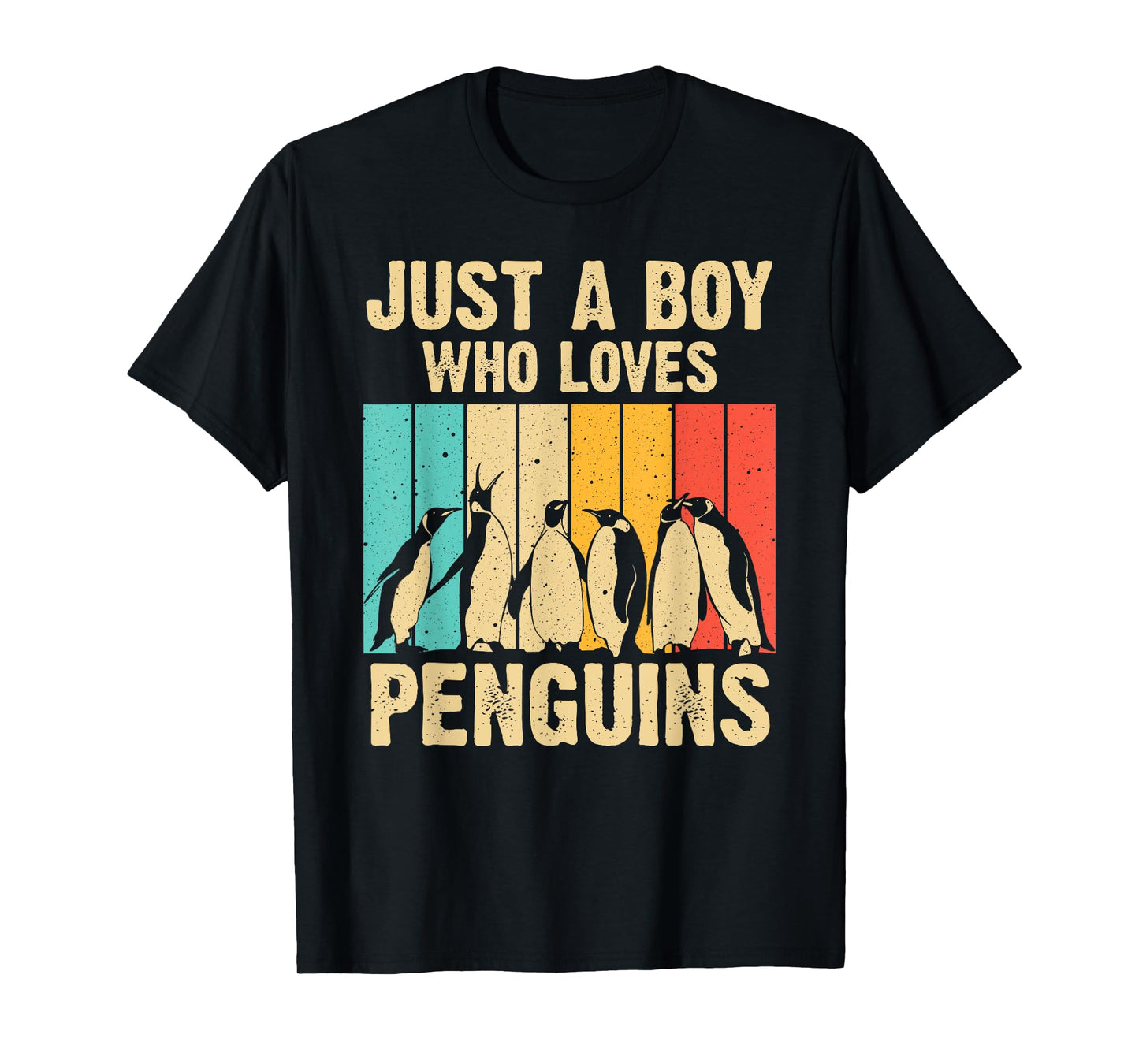 Cute Penguin Art Boys Kids Men Bird Zoologist Penguin Lovers T-Shirt