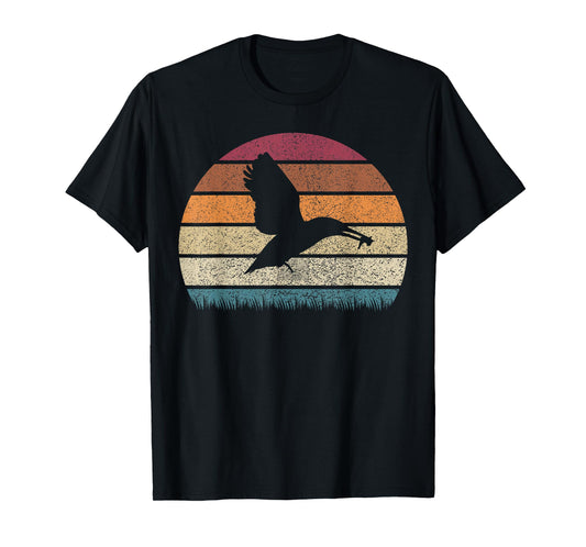 Vintage Retro Sunset Kingfisher Bird Lover Distressed Gift T-Shirt