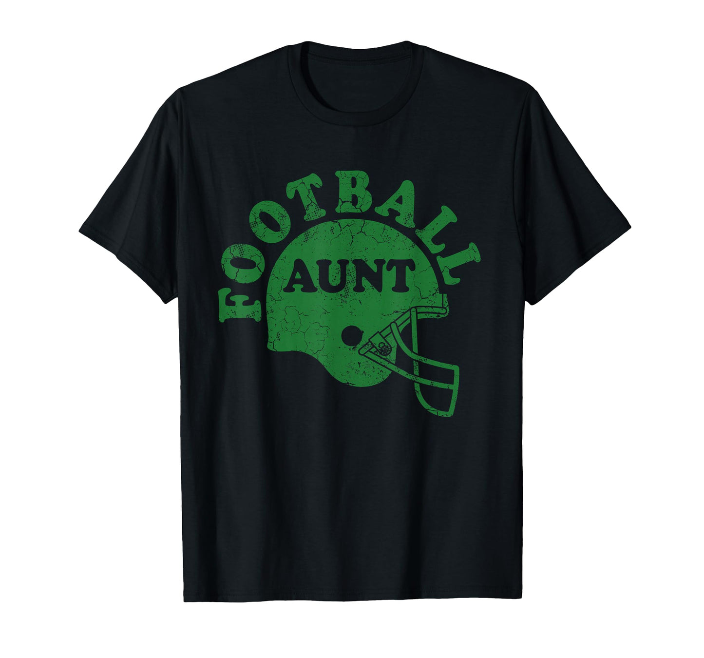 Football Aunt Green Helmet Game Day Auntie Sport T-Shirt