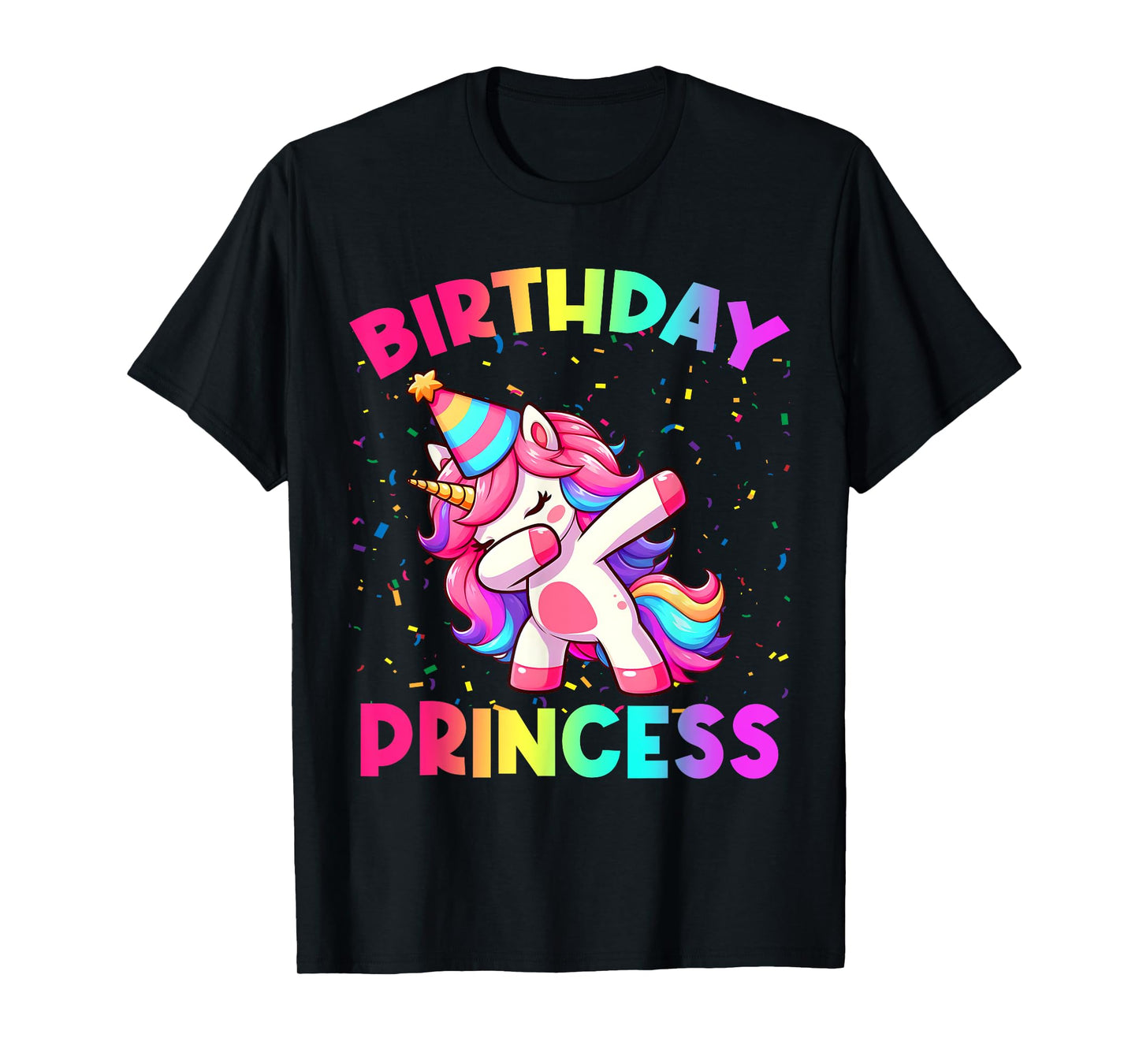 Birthday Princess Unicorn Party Funny Girls Kids T-Shirt