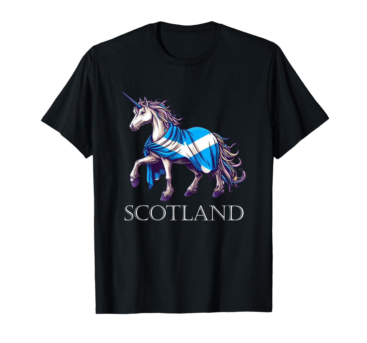 Scottish Pride Scotland Unicorn Scotland Flag Saltire T-Shirt
