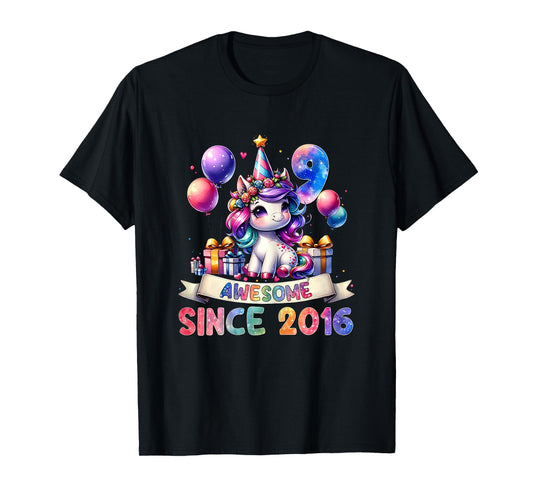 9 Year Old Unicorn Gifts For Girls 9th Birthday Girl Party T-Shirt