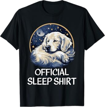 Official Sleep Shirt Golden Retriever Nightshirt Pajama T-Shirt