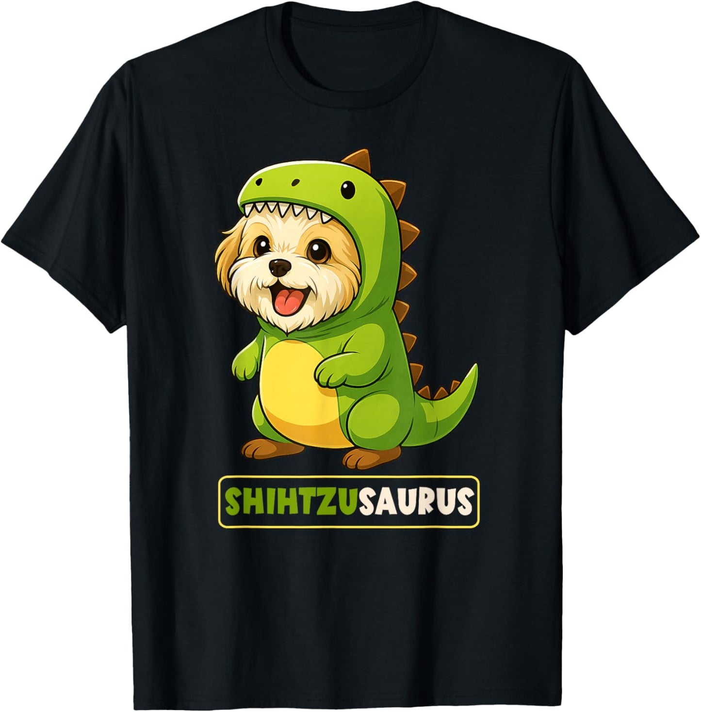 Shih Tzu Trex Dinosaur Costume Shihtzusaurus Mom Dad Kids T-Shirt