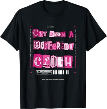 Pink Cut From A Different Cloth Pink Graphic T-Shirt
