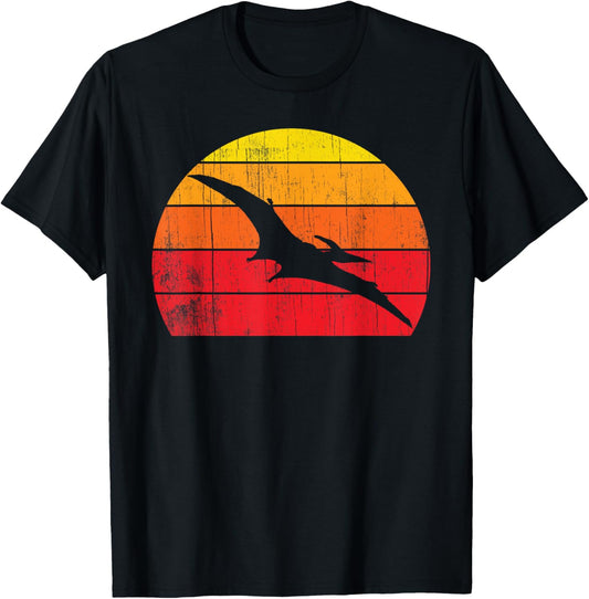 Pteranodon Vintage Retro Sunset Gift for Dinosaur Lover T-Shirt