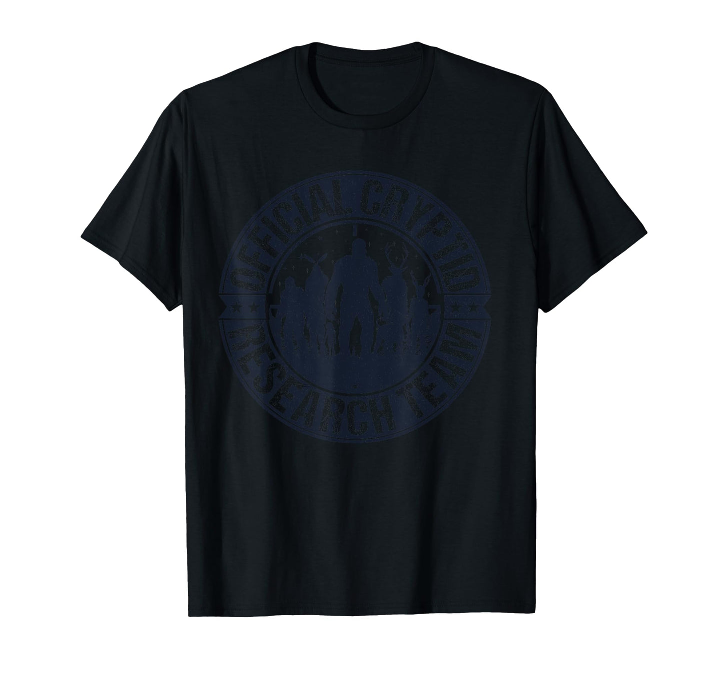Official Cryptid Research Team Retro Cryptozoology Hunt Crew T-Shirt