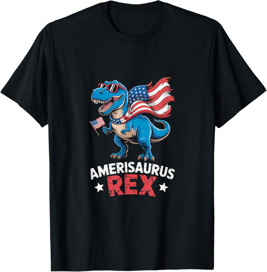 Amerisaurus Rex – Patriotic Dinosaur Humor USA T-Shirt