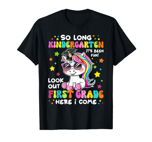 Kindergarten Graduation 2025 Unicorn Girls Graduate Kid Grad T-Shirt