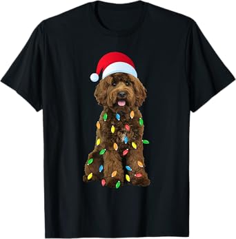 Labradoodle Xmas Dog Funny Christmas T-Shirt for Men Women Kids