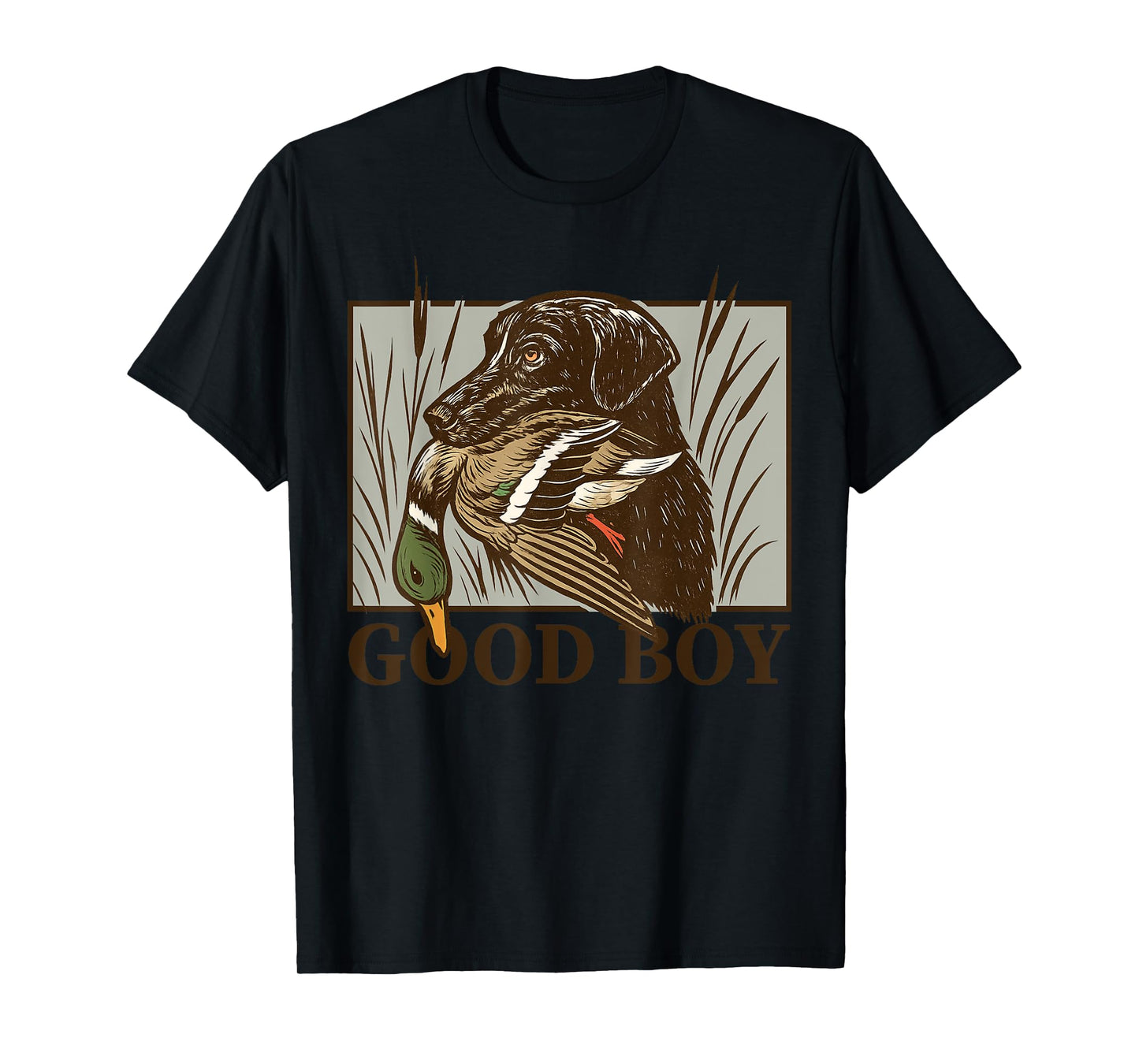 Vintage Dog Good Boy Duck Hunting Labrador Retriever Gift T-Shirt