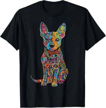 Cattle Dog Graphic Pet Illustration Mandala Cattle T-Shirt