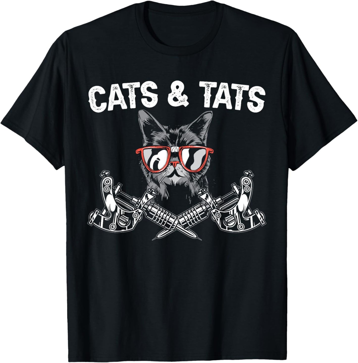 Cats And Tats Inking Tattoo Lover Tattooing Kitty Owner T-Shirt
