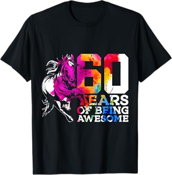 HORSE 60 YEARS OF BEING AWESOME RIDING 60TH BIRTHDAY T-Shirt