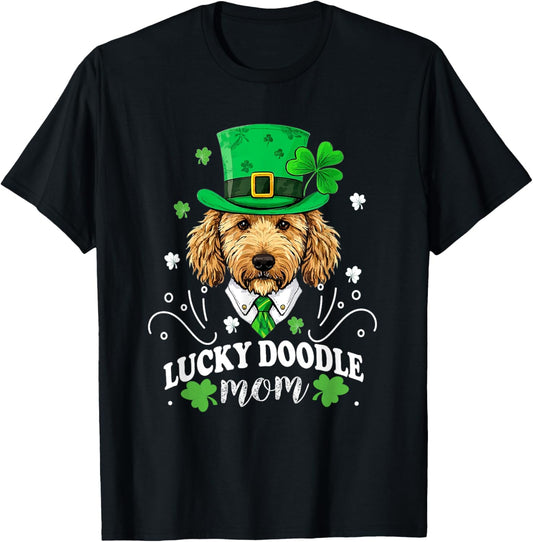 St. Patrick's Day Goldendoodle Mom - Lucky Doodle Dog T-Shirt