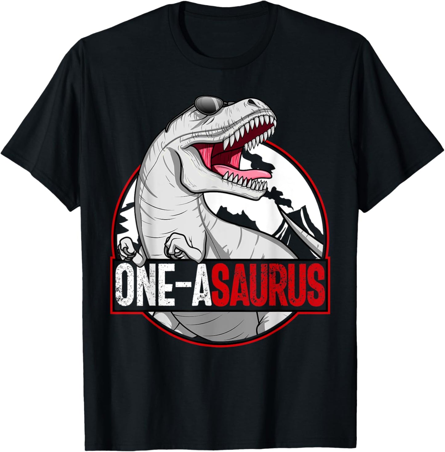One-asaurus Matching Family Dinosaur Kids 1st Birthday T-Shirt