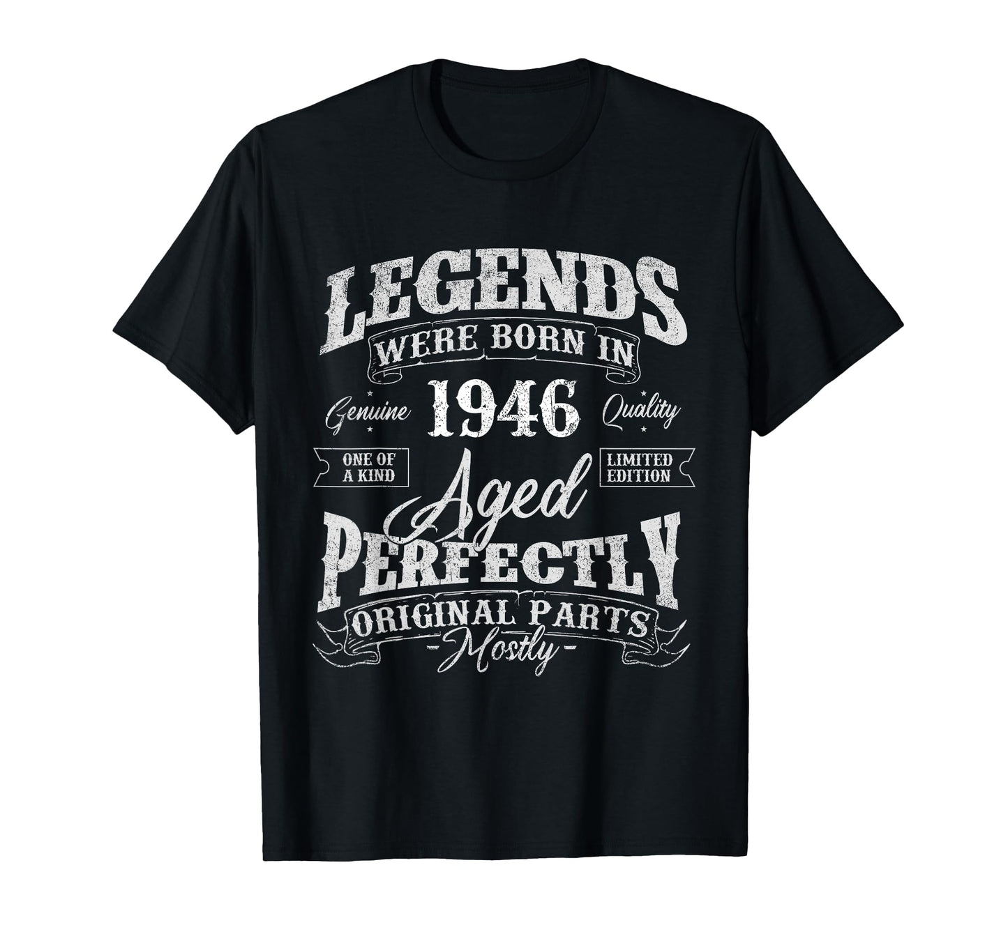 Legends Were Born In 1946 Year Of Birth Birthday T-Shirt