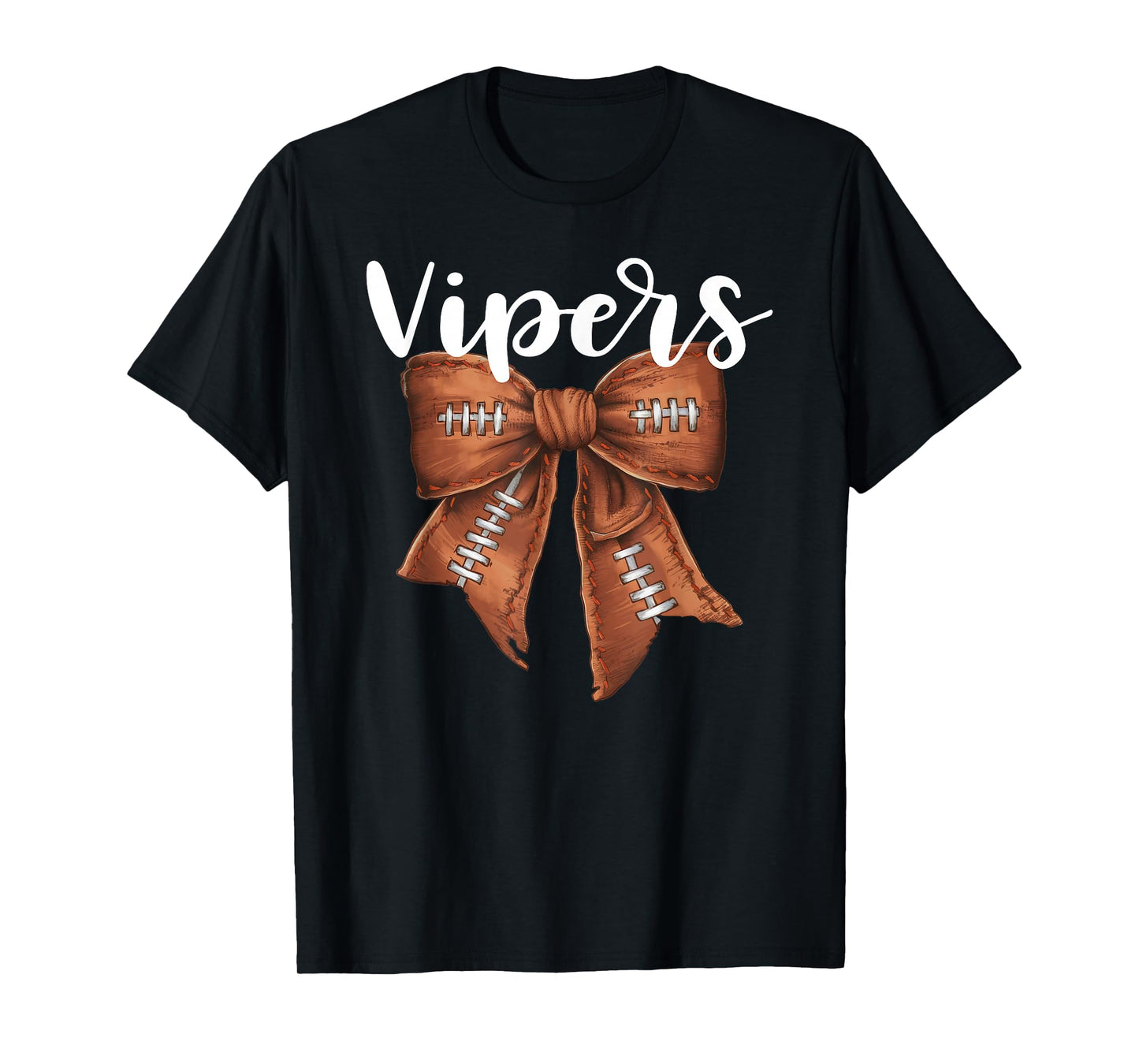 Vipers Football Bow School Spirit Team Mascot Game Night T-Shirt