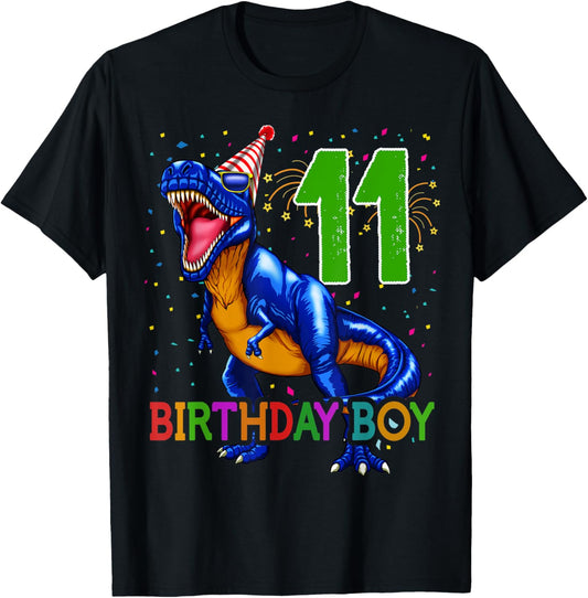 Rawr I'm 11 11th Birthday Dinosaur Shirts Boys Dinosaur Gift