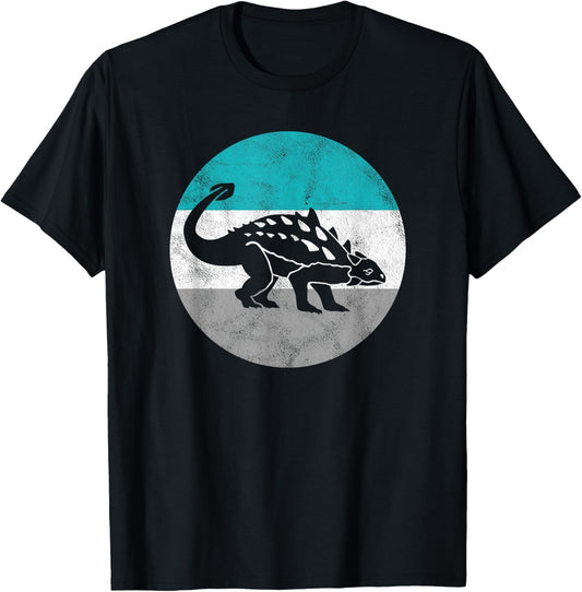 Ankylosaurus Retro Dinosaur Gift For Men or Boys T-Shirt