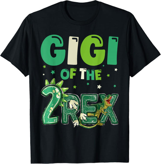Gigi of the Two Rex Birthday Dinosaur Family Matching T-Shirt