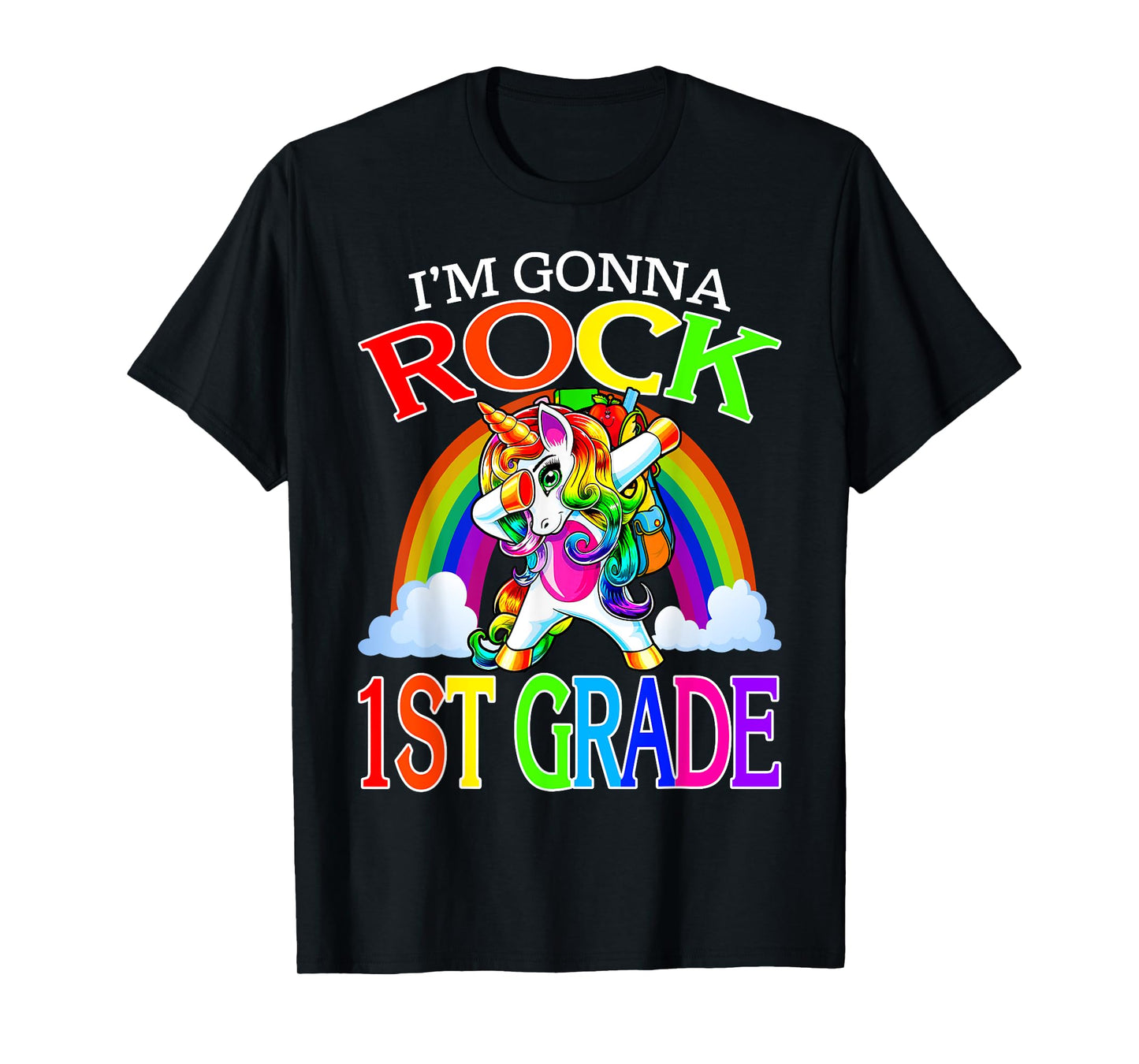 I'm Gonna Rock 1st Grade Unicorn Rainbow Back To School T-Shirt