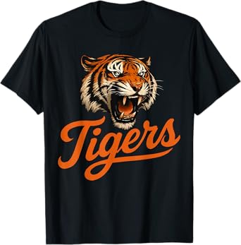 Retro Tigers Throwback Style Classic Gift For Men Women Kids T-Shirt