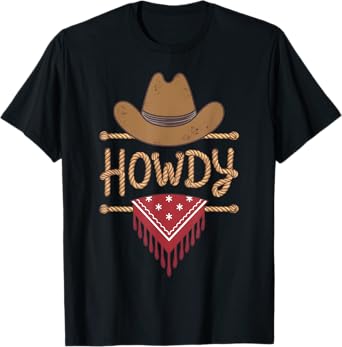 Cowboy Hat Cowgirl Country Chic Rodeo Rustic Western Howdy T-Shirt