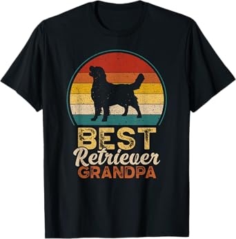 Best Retriever Grandpa, Father's Day, Golden Retriever T-Shirt