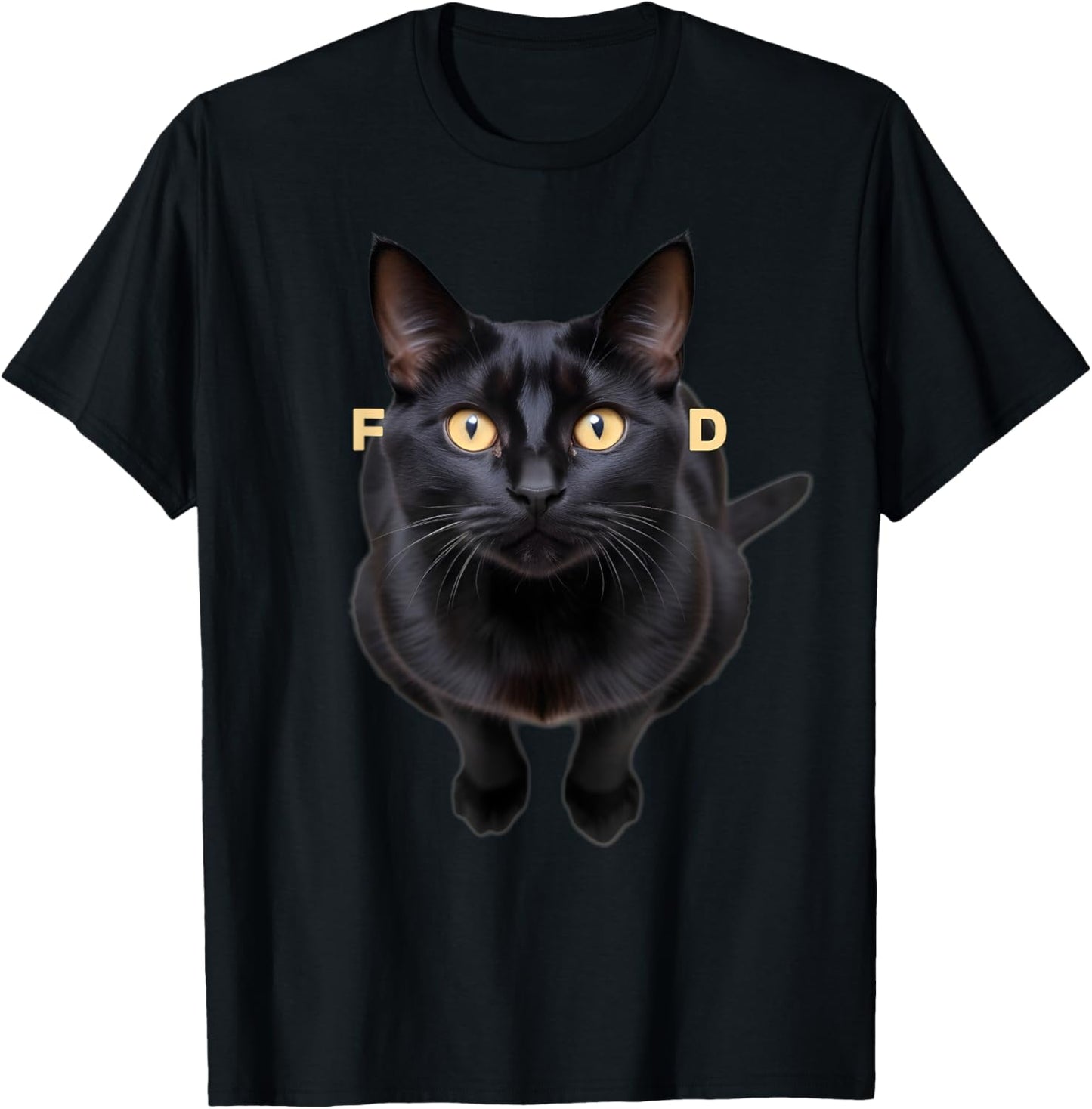 Funny Black Cat Food T-Shirt