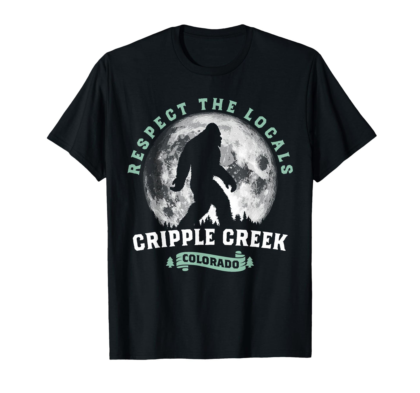 Cripple Creek Colorado Bigfoot Night Walk Retro Sasquatch T-Shirt