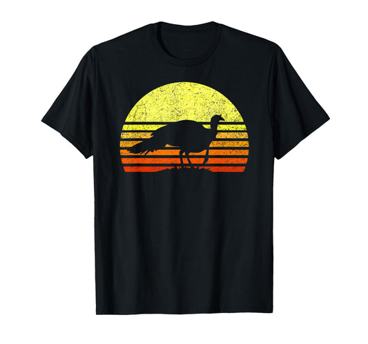 Turkey Hunting Retro Sunset Upland Bird Hunter Thanksgiving T-Shirt