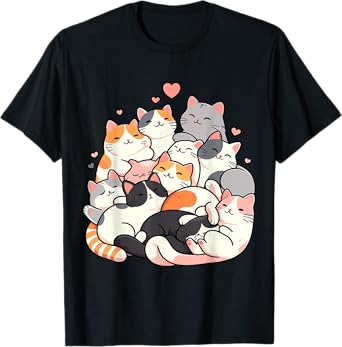 Cute Cats Kitty Anime Kawaii T-Shirt