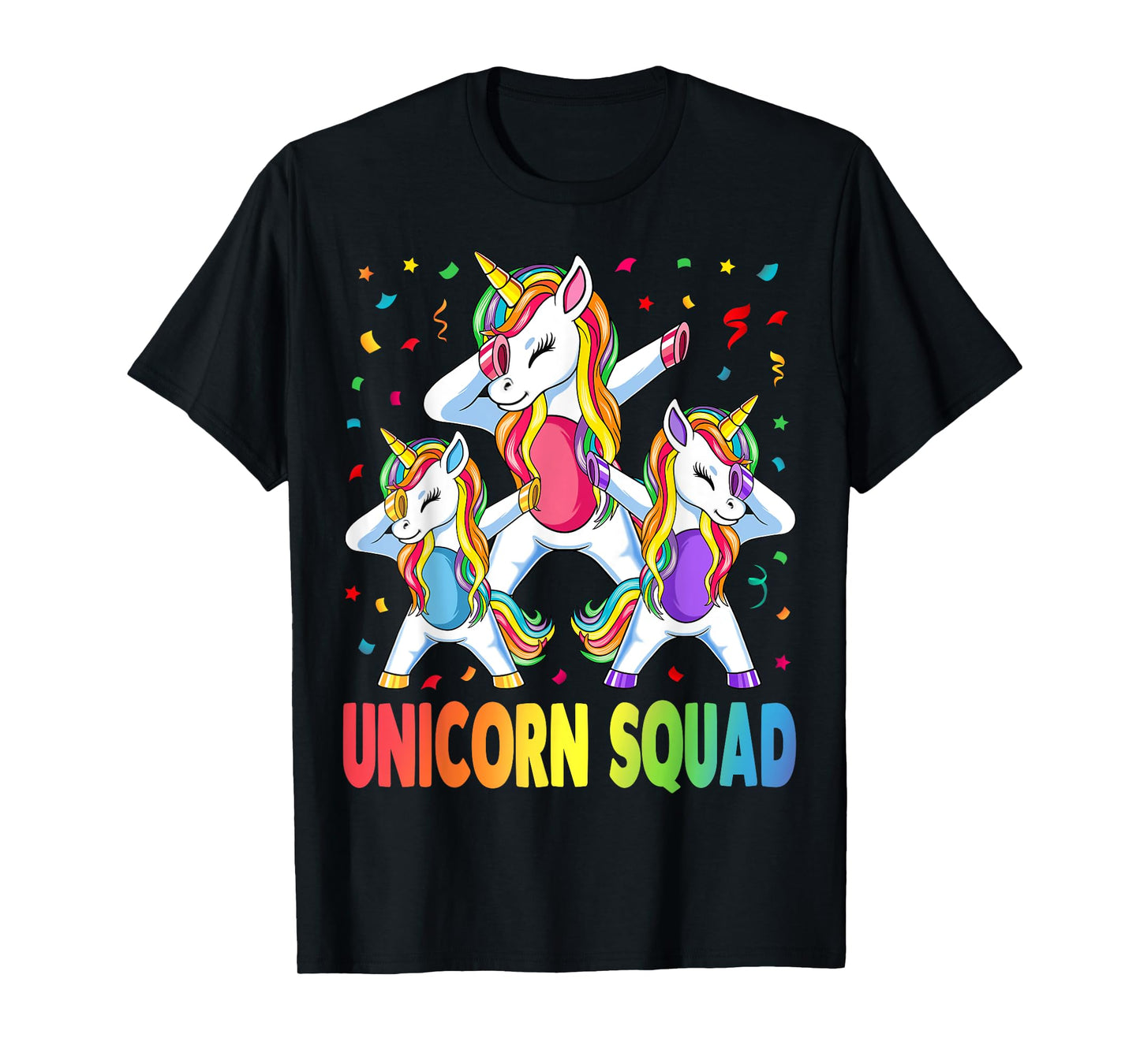 Unicorn Squad Shirt, Unicorn T-Shirt Gifts T-Shirt, Black