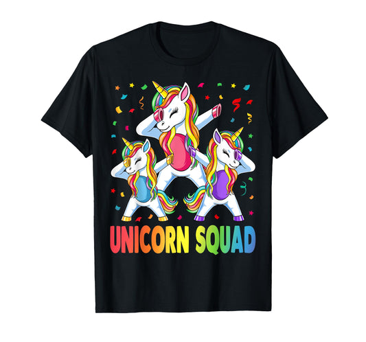 Unicorn Squad Shirt, Unicorn T-Shirt Gifts T-Shirt, Black