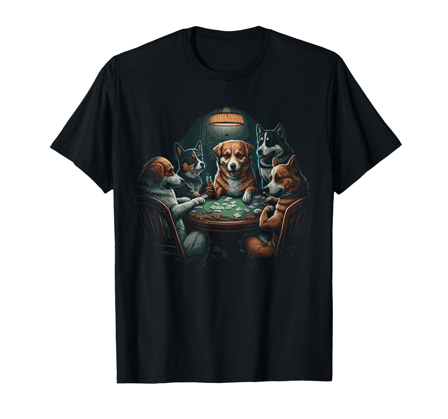 Dogs Playing Poker Cards Dog Casino Player Gambling T-Shirt for Men Women