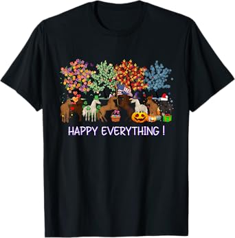 Happy everything - Horse American Flag Equestrian Patriotic Women Kids Men T-Shirt