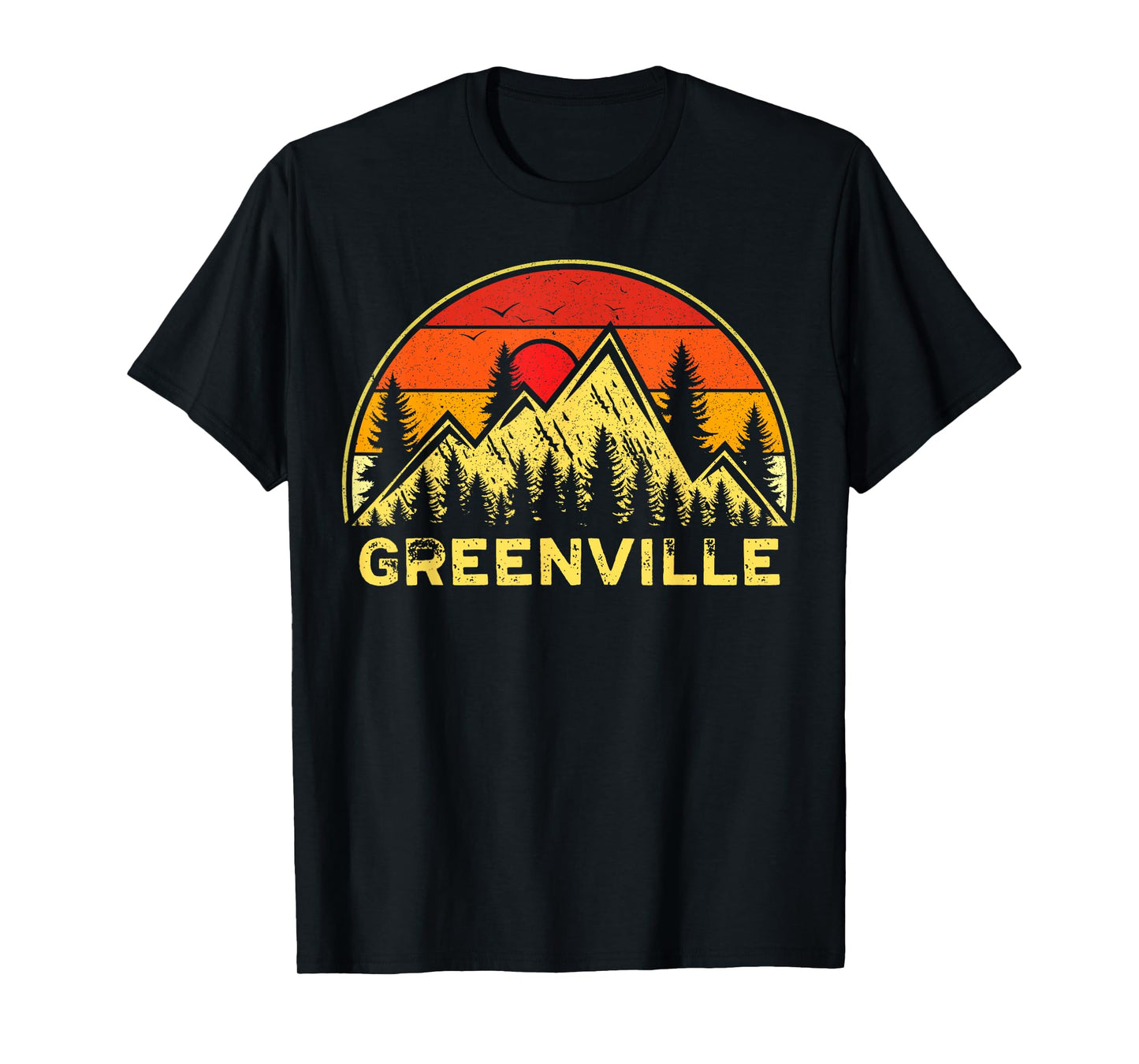 Retro Greenville South Carolina SC Mountains Hiking Souvenir T-Shirt