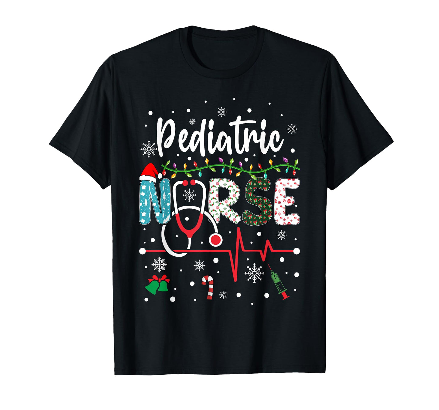 Merry Christmas Nurse Pediatric Nurse Christmas T-Shirt