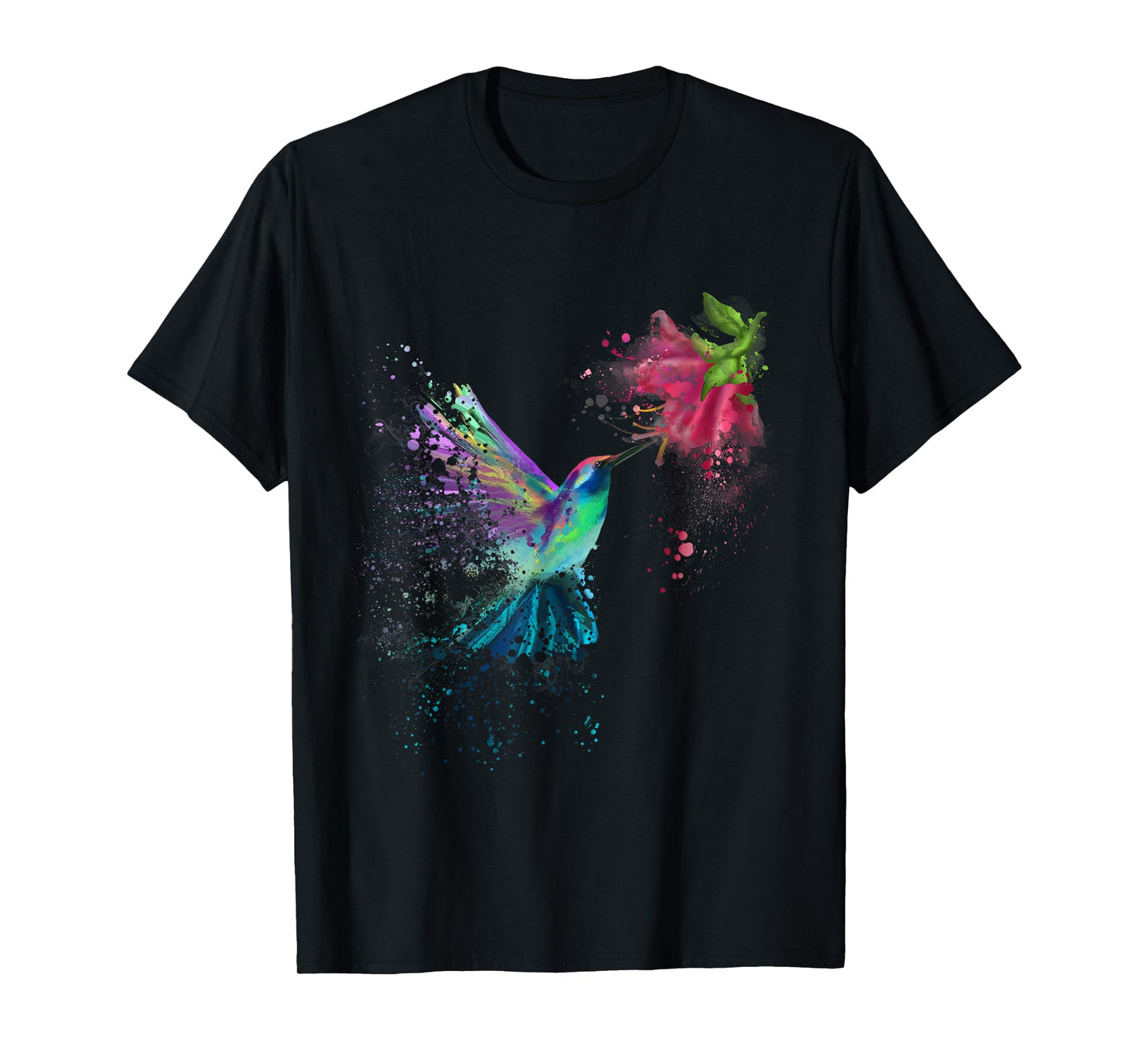 Hummingbird and Flower Bird Watcher Hummingbird Lover T-Shirt
