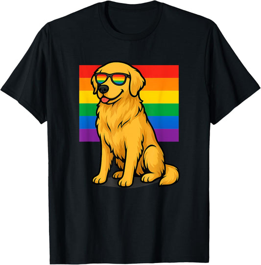 Golden Retriever Dog, Gay Pride, Queer, Lgbt T-shirt