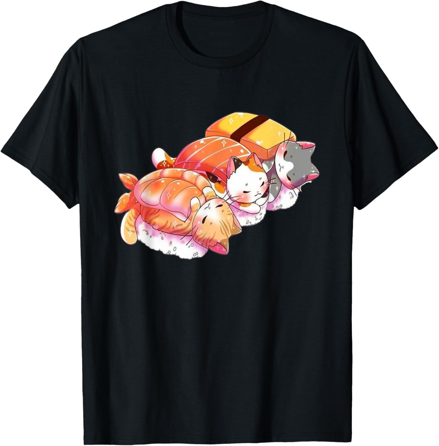 Kawaii Cute Cats Sushi Otaku Japanese T-Shirt