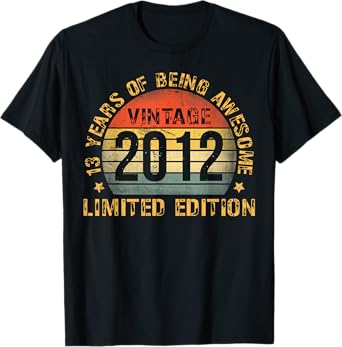 13 Year Old BDay Decorations Son Boy 13yr 2012 13th Birthday T-Shirt