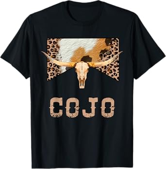 Retro Cojo Johnson Bull Skull Music Country 70s Cowboy Boots T-Shirt