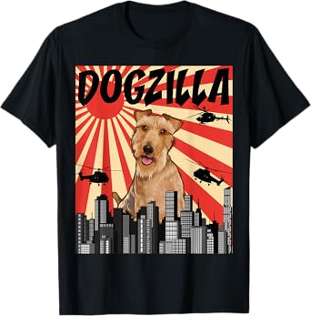 Funny Retro Japanese Dogzilla Welsh Terrier T-Shirt