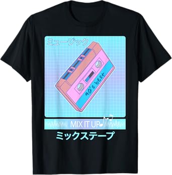 Mix Tape 90s Japanese Otaku Aesthetic Vaporwave Retro Art T-Shirt