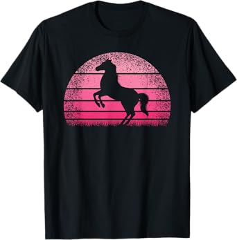 Retro Horse Horseback Riding Horse Lover Cowgirl Women Girls T-Shirt