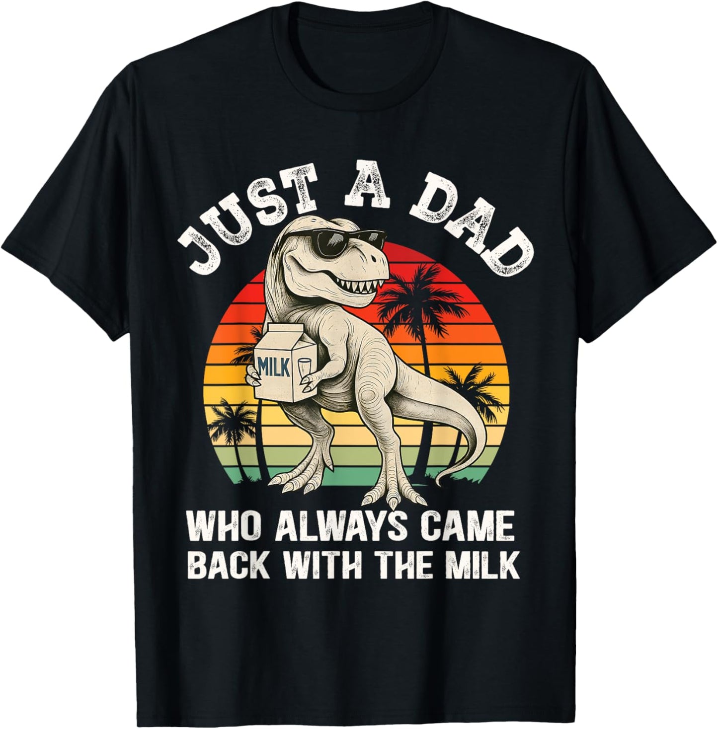 Retro Daddysaurus TRex Dad Dinosaur Daddy Saurus Fathers Day T-Shirt