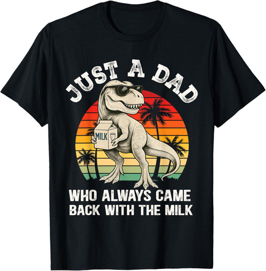 Retro Daddysaurus TRex Dad Dinosaur Daddy Saurus Fathers Day T-Shirt
