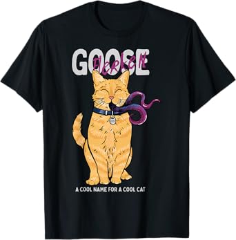 Captain Marvel Goose Cool Name For A Cat Cartoon Style T-Shirt